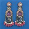 Indo Western Meenakari Earring with Mehndi Plating