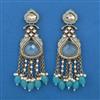 Indo Western Meenakari Earring with Mehndi Plating