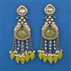 Indo Western Meenakari Earring with Mehndi Plating