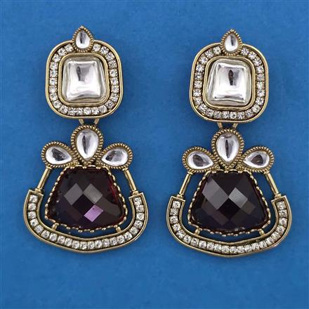 Indo Western Classic Earring with Mehndi Plating