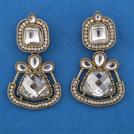 Indo Western Classic Earring with Mehndi Plating