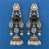 Indo Western Long Earring with Mehndi Plating