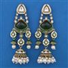 Indo Western Long Earring with Mehndi Plating