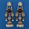 Indo Western Long Earring with Mehndi Plating