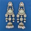 Indo Western Long Earring with Mehndi Plating