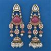 Indo Western Long Earring with Mehndi Plating