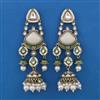 Indo Western Long Earring with Mehndi Plating