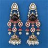 Indo Western Long Earring with Mehndi Plating