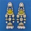 Indo Western Long Earring with Mehndi Plating