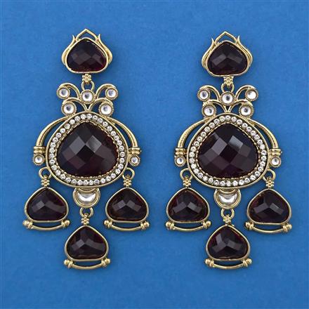 Indo Western Classic Earring with Mehndi Plating