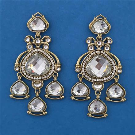 Indo Western Classic Earring with Mehndi Plating