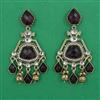 Indo Western Long Earring with Mehndi Plating