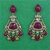 Indo Western Long Earring with Mehndi Plating