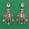 Indo Western Long Earring with Mehndi Plating