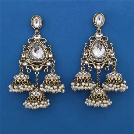 Indo Western Jhumki with Mehndi Plating