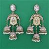 Indo Western Mother Of Pearl Earring with Mehndi Plating