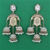 Indo Western Mother Of Pearl Earring with Mehndi Plating