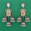 Indo Western Mother Of Pearl Earring with Mehndi Plating