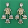 Indo Western Mother Of Pearl Earring with Mehndi Plating