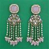 Indo Western Pearl Earring with Mehndi Plating