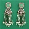 Indo Western Pearl Earring with Mehndi Plating