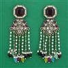 Indo Western Pearl Earring with Mehndi Plating
