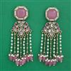 Indo Western Pearl Earring with Mehndi Plating