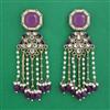 Indo Western Pearl Earring with Mehndi Plating