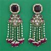 Indo Western Pearl Earring with Mehndi Plating