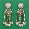 Indo Western Pearl Earring with Mehndi Plating