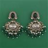 Indo Western Pearl Earring with Mehndi Plating