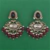 Indo Western Pearl Earring with Mehndi Plating