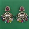 Indo Western Pearl Earring with Mehndi Plating