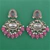 Indo Western Pearl Earring with Mehndi Plating