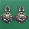 Indo Western Pearl Earring with Mehndi Plating