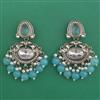 Indo Western Pearl Earring with Mehndi Plating