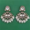 Indo Western Pearl Earring with Mehndi Plating