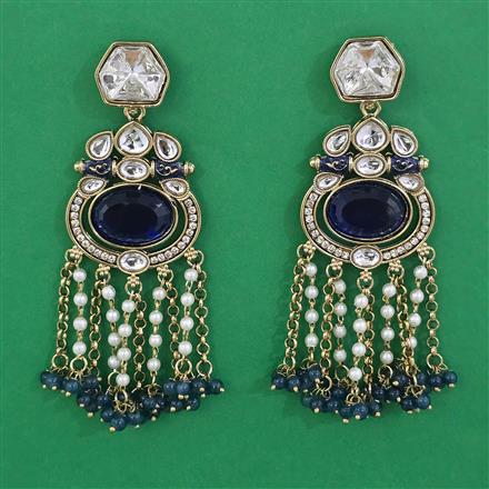 Indo Western Meenakari Earring with Mehndi Plating