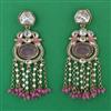 Indo Western Meenakari Earring with Mehndi Plating