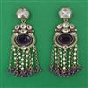 Indo Western Meenakari Earring with Mehndi Plating