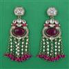 Indo Western Meenakari Earring with Mehndi Plating