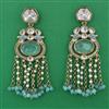 Indo Western Meenakari Earring with Mehndi Plating