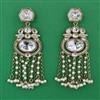 Indo Western Meenakari Earring with Mehndi Plating