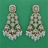 Indo Western Pearl Earring with Mehndi Plating