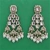 Indo Western Pearl Earring with Mehndi Plating