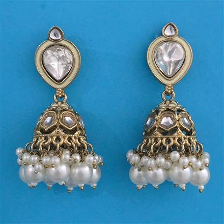 Indo Western Jhumki with Mehndi Plating
