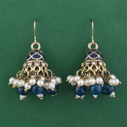 Indo Western Jhumki with Mehndi Plating