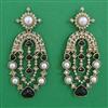 Indo Western Pearl Earring with Mehndi Plating