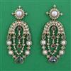 Indo Western Pearl Earring with Mehndi Plating