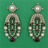 Indo Western Pearl Earring with Mehndi Plating
